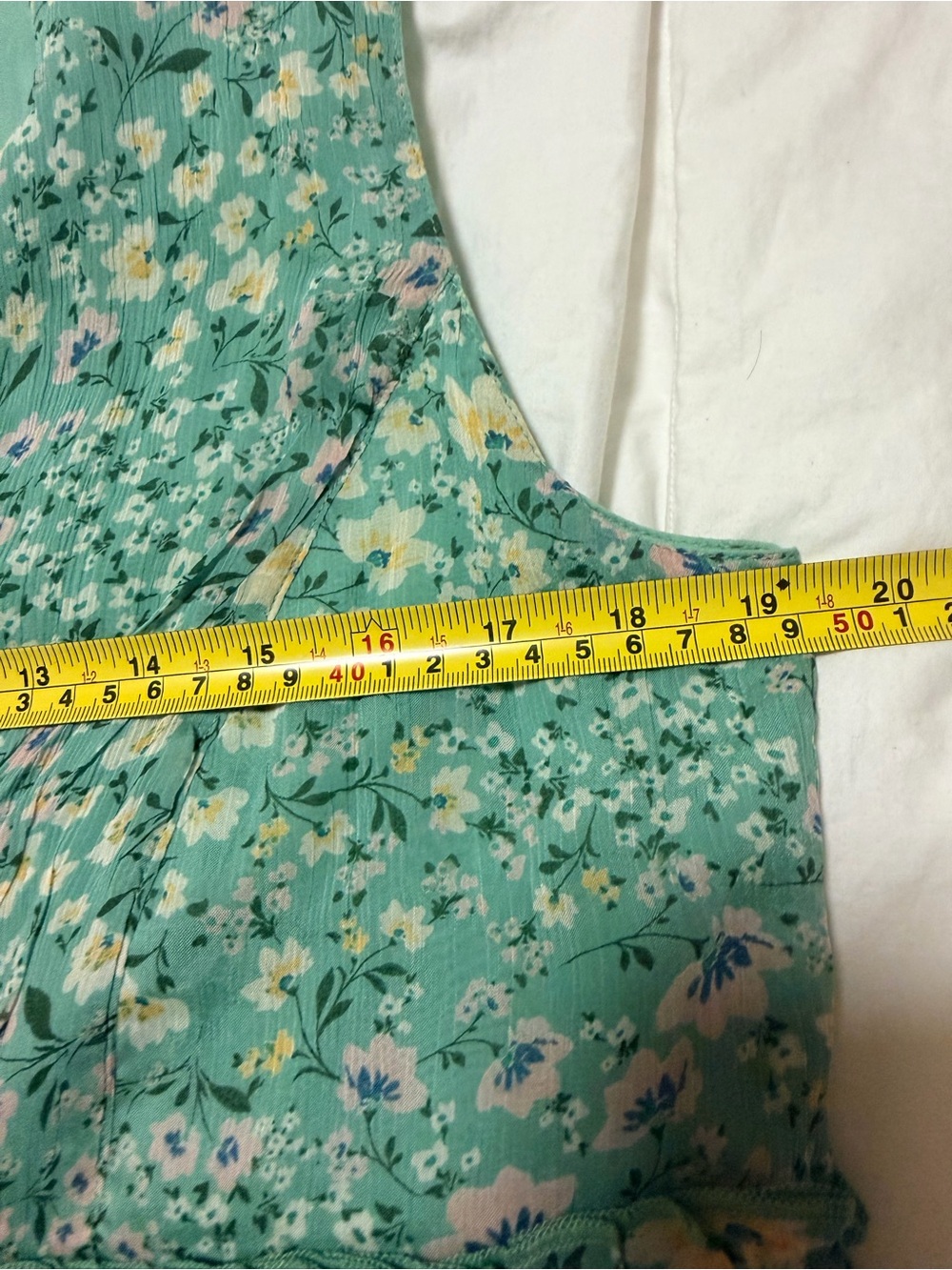 Lucky Brand Women’s M Mint Green Floral Peplum Sleeveless Top - Picture 9 of 10